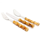 Bamboo Cutlery Set Silver