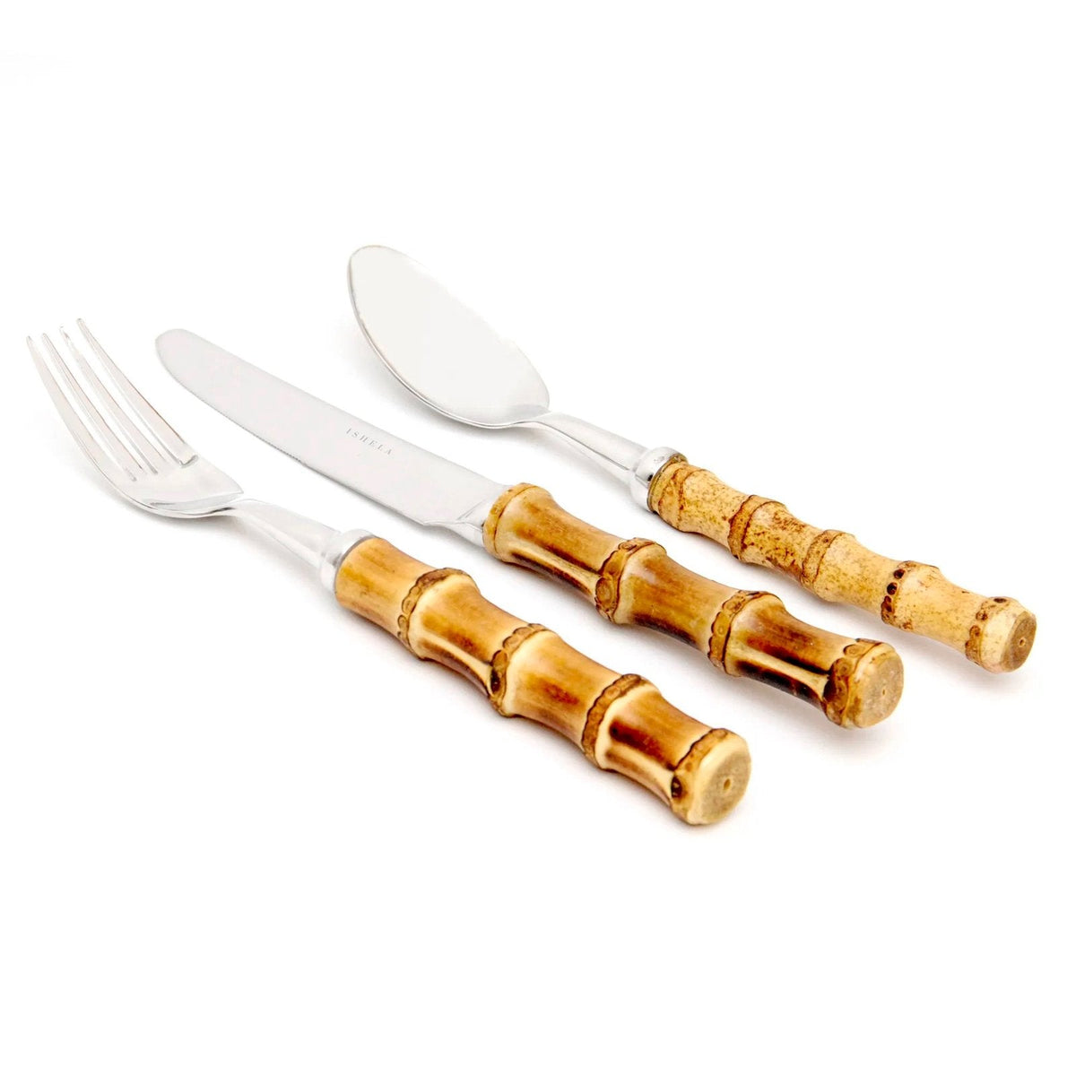 Bamboo Cutlery Set Silver